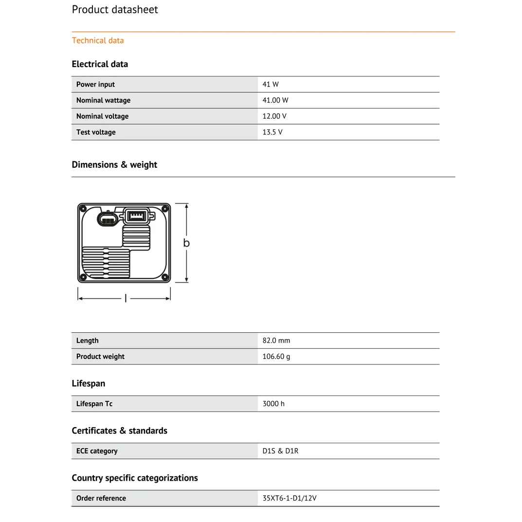 osram 45xt6-a-d1/12v hid xenon ballast controller