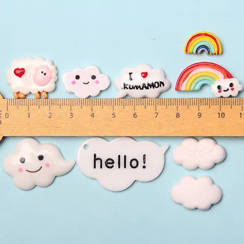 

20Pcs Resin Cute Cloud Sheep Flatback Cabochon Scrapbooking DIY Embellishments Phone Hair Bow Decoration Crafts Accessories