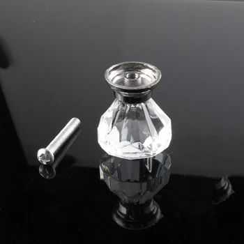 

10pcs/set Acrylic Drawer Pull Handle Knob Transparent Crystal Single Hole Table