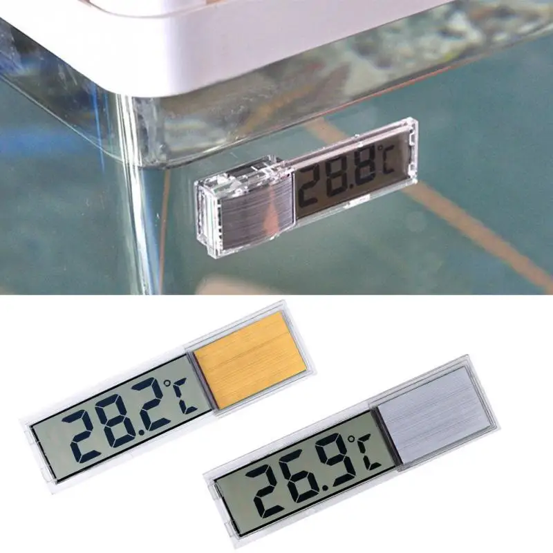 

Fish Tank 3D Digital Electronic Aquarium Thermometer Water Thermometer LED Crystal Induction Type Fish Tank Thermometer