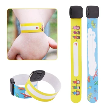 

8/10PCS Adjustable Children Travel Outdoor Safe Anti-lost Wristband Safety Recognition Bracelet For Kids Waterproof Wrist Strap
