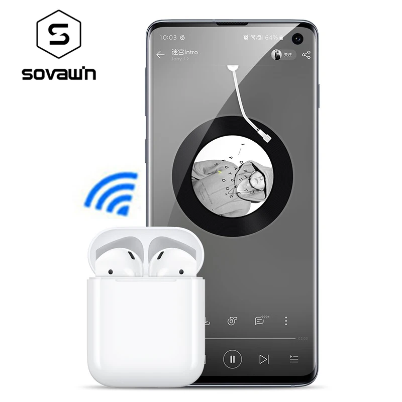 SOVAWIN i30 Tws Bluetooth наушники беспроводные стерео сенсорная гарнитура спортивные наушники белые с микрофоном для IPhone Android samsung
