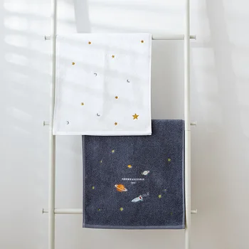 

LREA star Pure and fresh style face white towels 100 cotton Soft towels bathroom things for baby 34x74cm