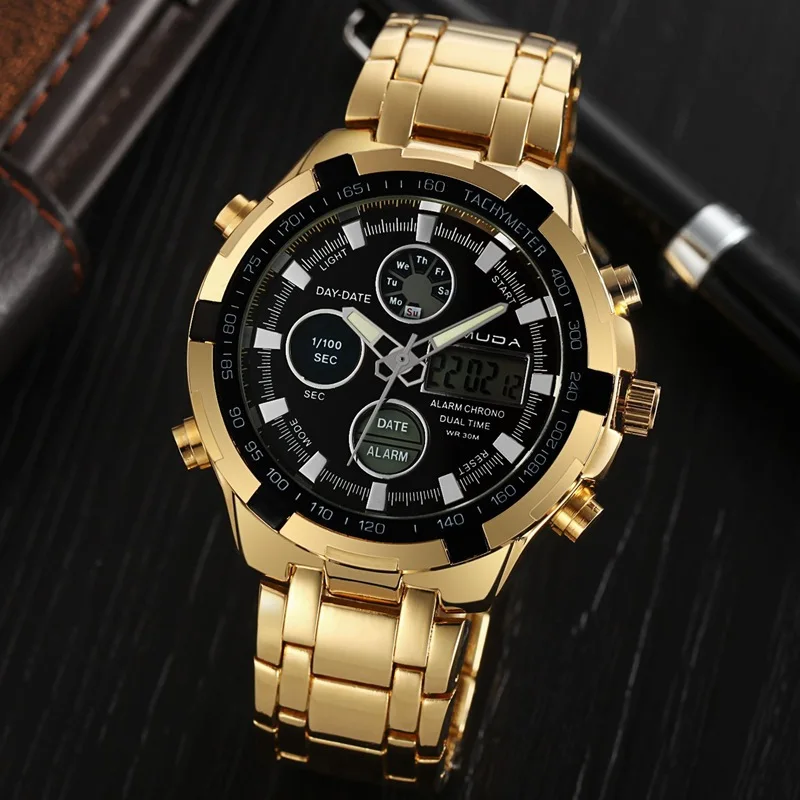 

Amuda/Almeida MEN'S Watch Sports Casual Steel Belt Quartz Watch Fashion Night Light Week MEN'S Watch