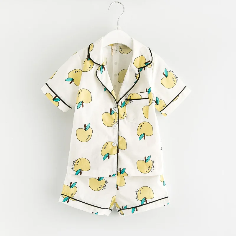 

2017 Summer New Style Korean-style Girls Short Sleeve Pajamas Set Children Clothing Home Clothes CHILDREN'S Suit Yy1388 Send Hai
