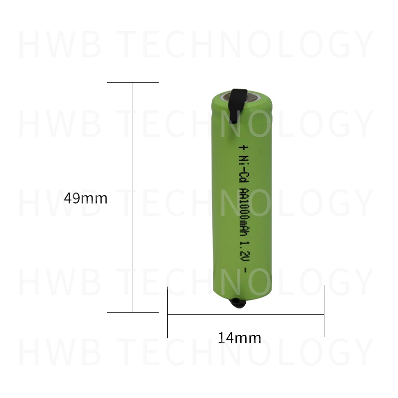 Никель кадмиевая ячейка 4 шт. Ni Cd AA 1 2 В 1000 мАч 14*49 мм США|rechargeable battery|cell 1.2vaa rechargeable