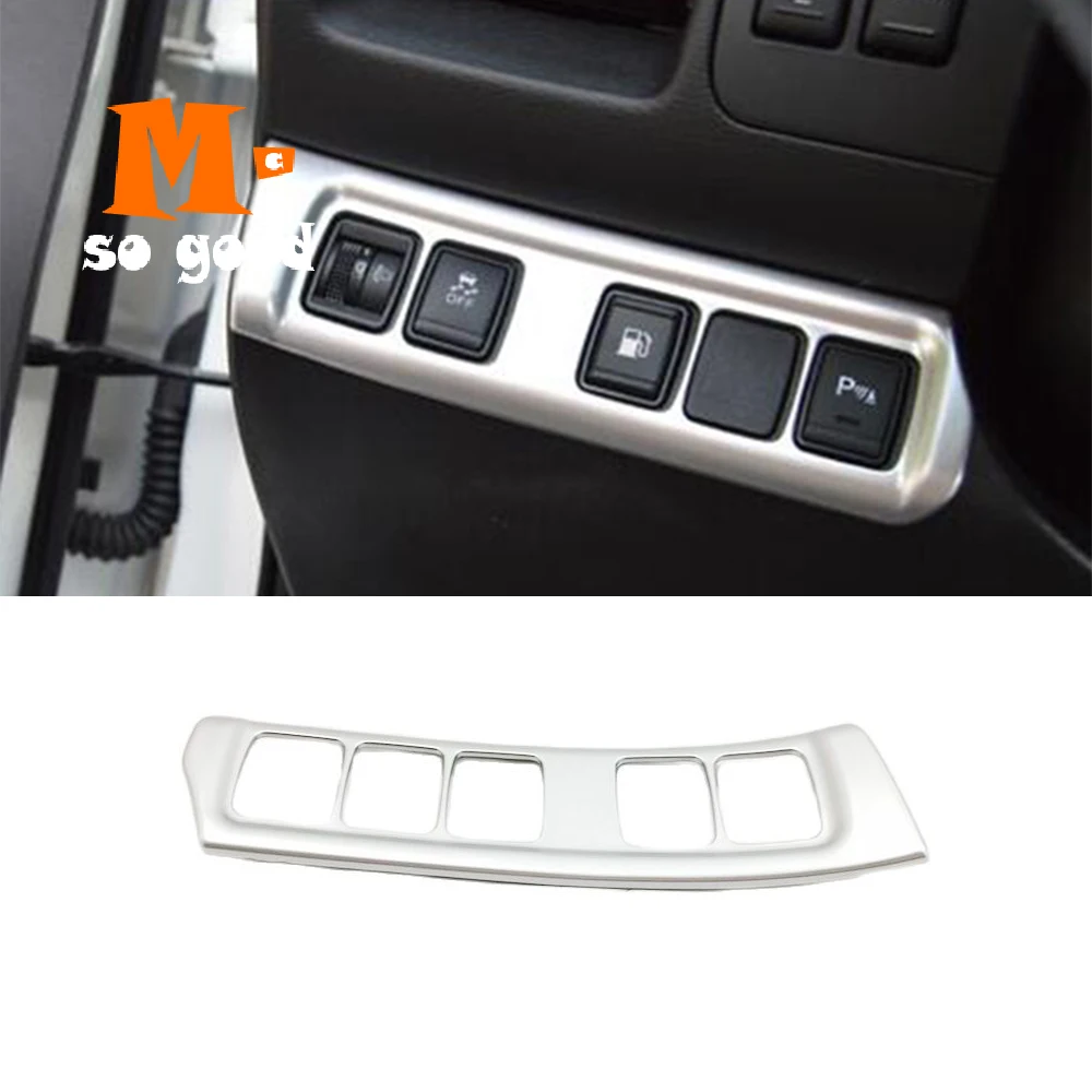 

ABS Chrome For Nissan Navara NP300 accessories 2017 2018 2019 Car Styling Car left middle control box decoration Cover Trim