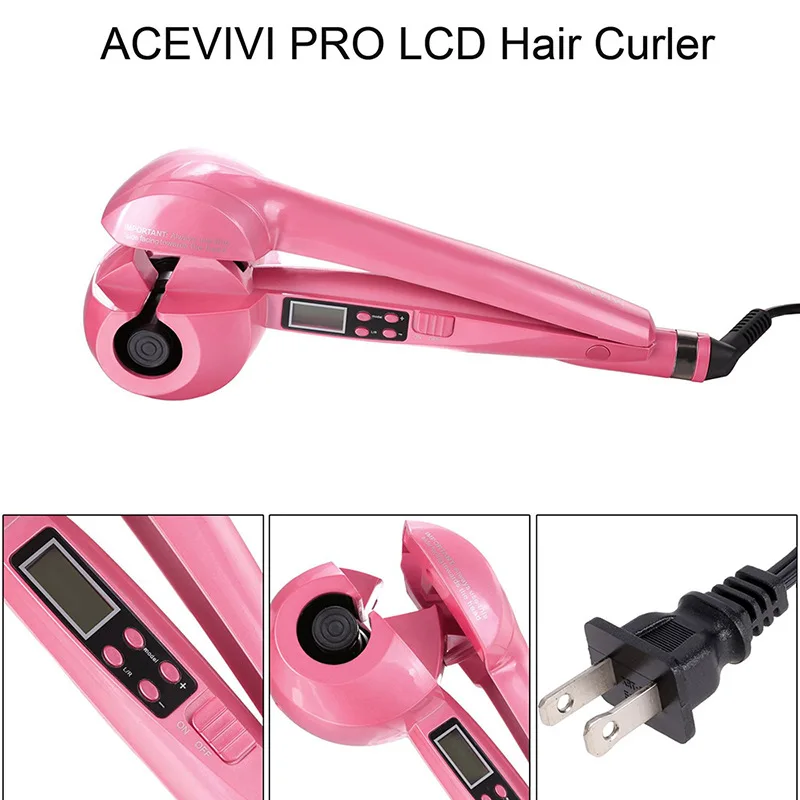 Ceny LCD profesjonalna lokówka automatyczna stylizacja narzędzia kobiece lokówki lokówka ceramiczna pielęgnacja grzewcza Wave curl iron anti perm