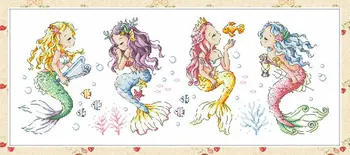 

FF MM Cross stitch kits Lovely Counted Cross Stitch Kit Princess Mermaids Mermaid Fairytale Fairy Tale Fairyland SO