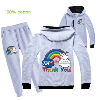 

Autumn Kids Sets 2 Piece Sports Zipper Hoodies Sweatshirt Trousers Suit Set Spring Tracksuit Cartoon print zipper Hoodies sets