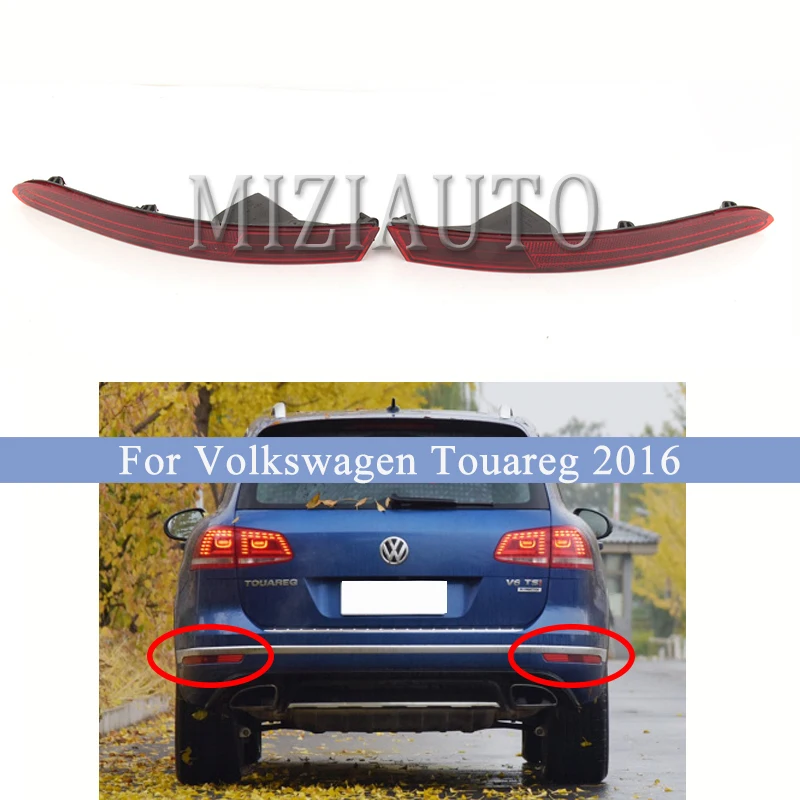 Miziauto 1pcs Rear Bumper Reflector Lamps For Volkswagen