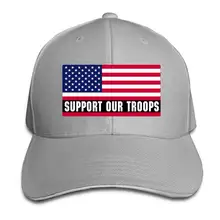 Support Our Troops American Flag Unisex Baseball Cap Structured Classic Velcro Adjustable Peaked Sandwich Trucker Hat