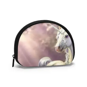 

Women Wallets Zipper Small Wallet Short Credit Card Coin Purse FemaleMagic Unicorn In The Sunshine Forest