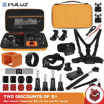 

PULUZ 29 in 1 Accessories Outdoor Combo Kits with Orange EVA Case for GoPro HERO4 Session Multi-function Accessories