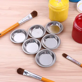

12Pcs Military Model Color Painting Palette for Model kit Builing Gundam Model Hobby Stainless Steel Coloring Weathering Tools