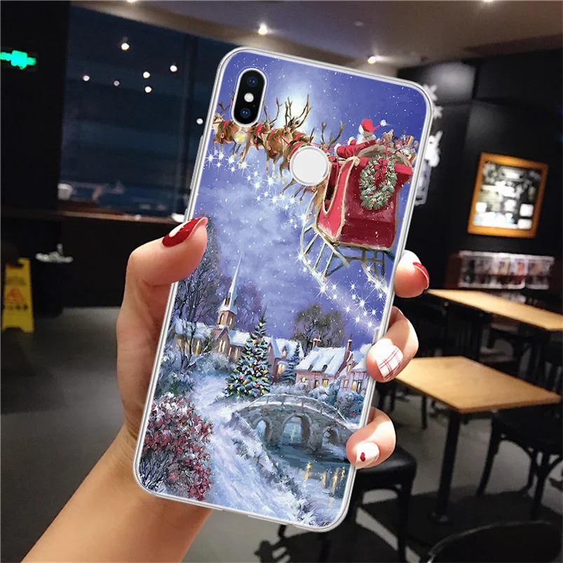 Рождество год TPU Защитный чехол для huawei Honor 8 8A 8C 8X8 S 9X9 10 20 Lite 10i 20i 6A 6C 6X7 7A Pro 7C 7X вид 10 20 Play чехол