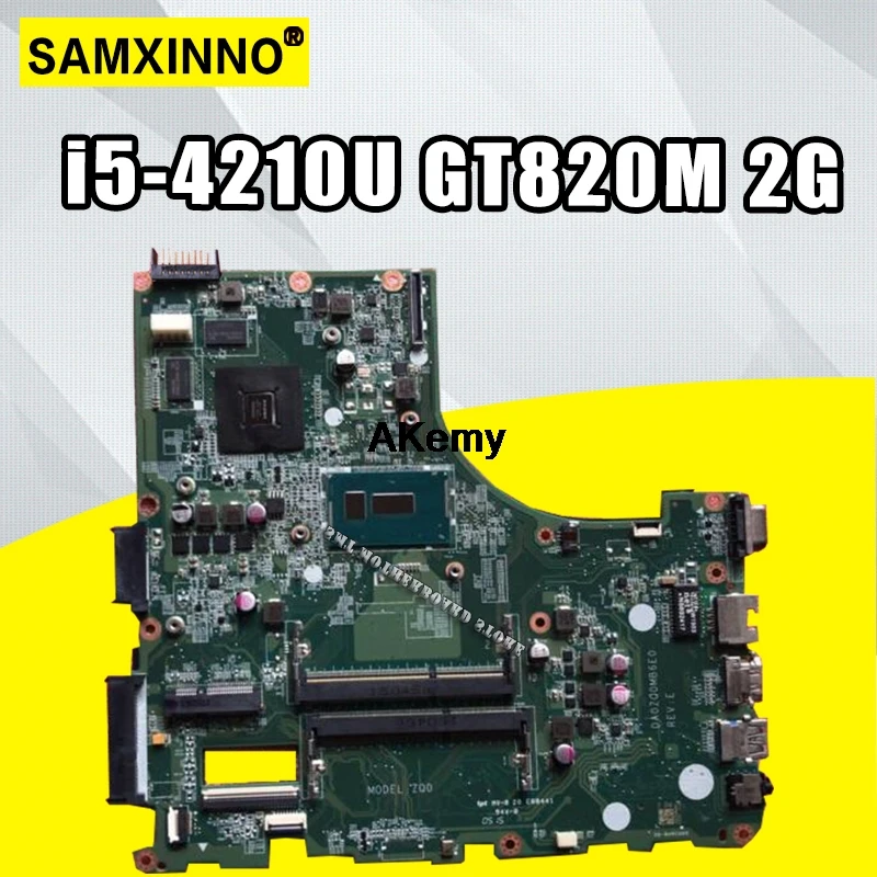 Для ACER E5-471 E5-471G V3-472 V3-472P Материнская плата ноутбука DA0ZQ0MB6E0 с i5-4210U GT820M 2G тесты работы