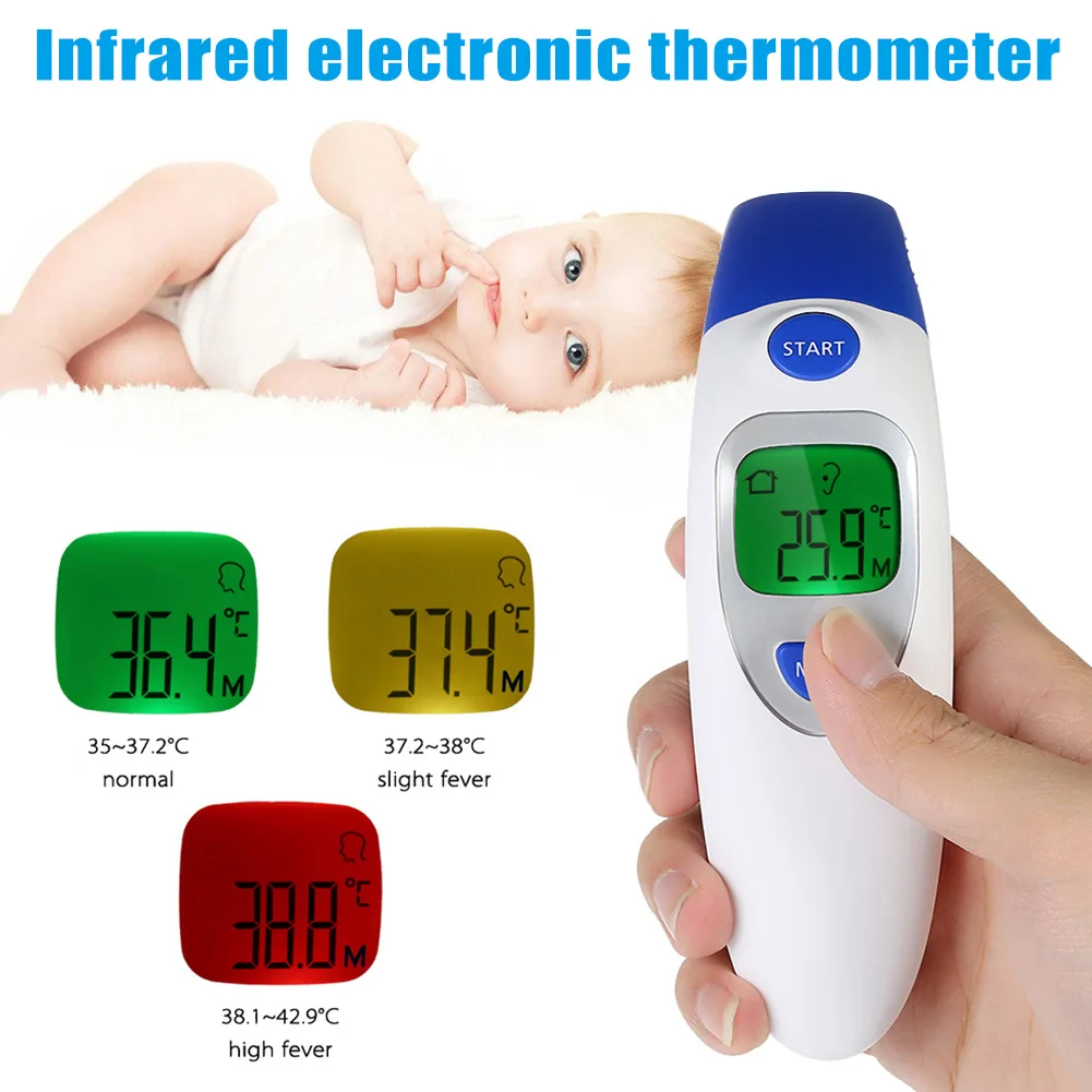 

Hot Baby/Adults Digital LCD Infrared Thermometer Ear Forehead Non-Contact Body Thermometer CNT 66