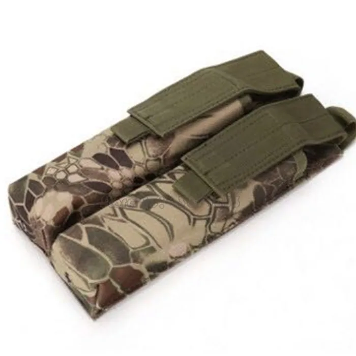 Airsoft Molle двойной P90/UMP военный Журнал Сумка для пейнтбола стрельба Охота Mag кобура Сумка molle подсумок - Цвет: CAMO GREEN