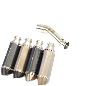 Escape Motorcycle Exhaust Middle Connect Tube And 51mm Vent Pipe Stainless Steel For Honda CBR500 CB500X CB500F 2013-2019