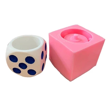 

Handmade Dice Flowerpot Mold Big Suqare Resin Plant Mold Cube Silicone Molds Concrete Flower Pot Mould Art Craft Tools