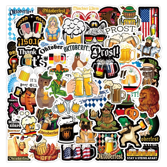 Beer Waterproof Stickers, Beer Stickers Decals, Laptop Sticker Beer