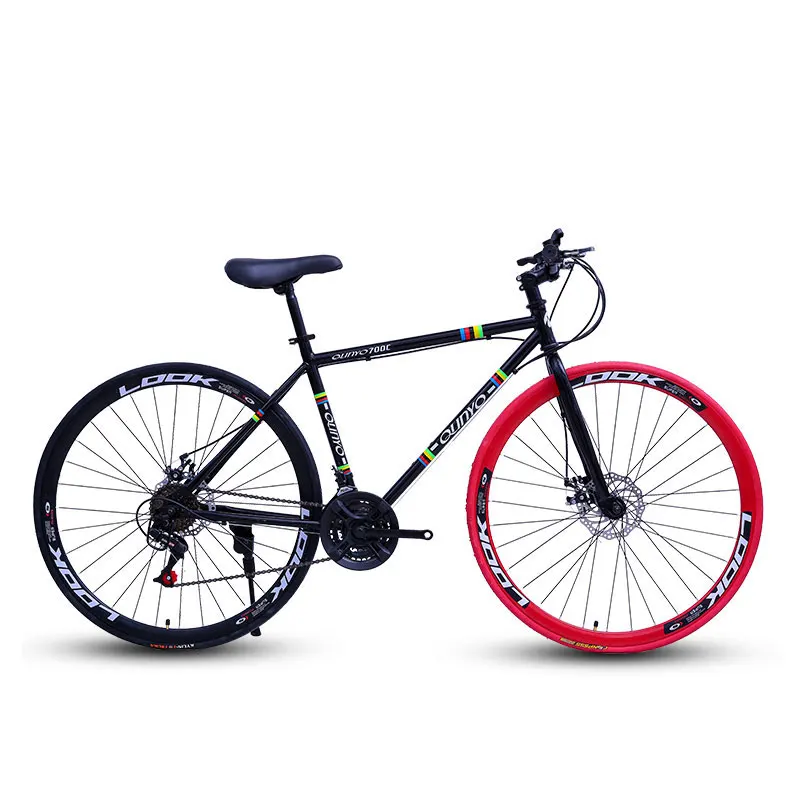 Top Fixed Gear Bicycle Men and Women Bicycle 27 Speed 40 Knife Adult Road Racing Double Disc Brakes Inflatable Solid Tire 0 Top Fixed Gear Bicycle Men and Women Bicycle 27 Speed 40 Knife Adult Road Racing Double Disc Brakes Inflatable Solid Tire 0