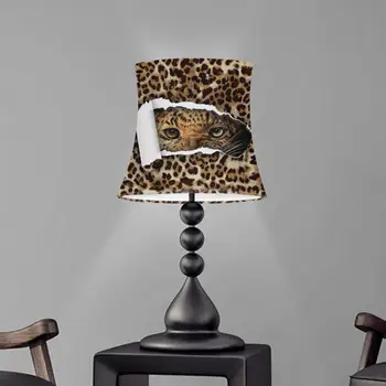

Leopard Prints Cloth Shade Modern Light Shade for Wall Lamp 3D Animals Design Fabric Lamp Shades Table Lamp Shade Home Decor