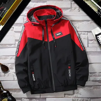 

Hot 2020 Autumn Brand Jacket Men Casual Zipper Patchwork Hip Hop Hooded Bomber Jackets Men Windbreaker Coat Fashion Streetwear