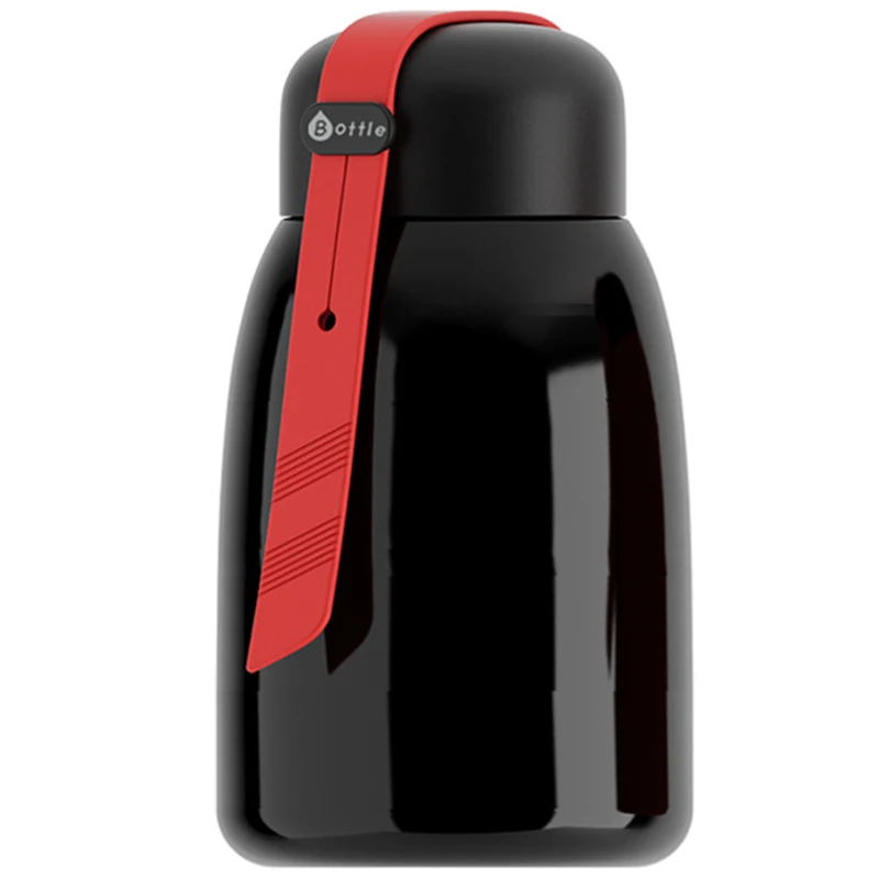 Stainless Steel Vacuum Flask Thermo cup Coffee Milk Water Bottle Portable Belly Cup Tea Cup - Цвет: Black