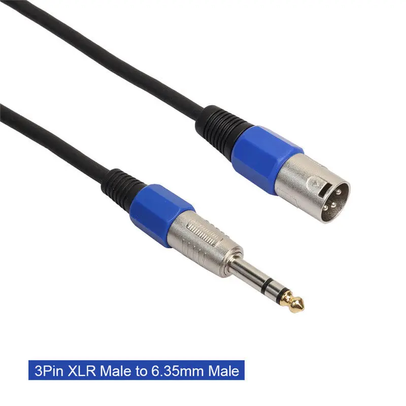 Микрофонный кабель-адаптер 3Pin XLR кабель для мужчин 1/" 6,35 мм TRS мужской сбалансированный стерео аудио микрофонный кабель OFC