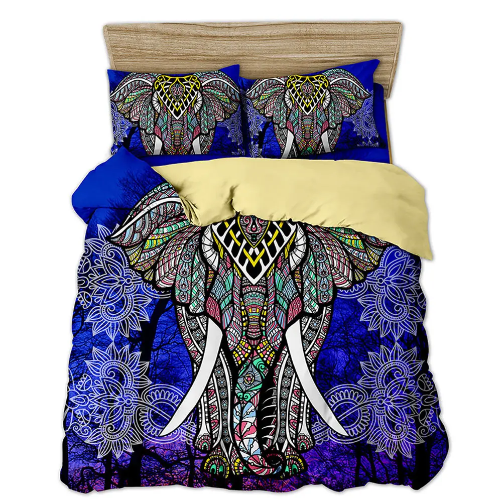 Богемный 3d постельное белье Мандала пододеяльник набор зима простыня наволочка queen king size постельное белье