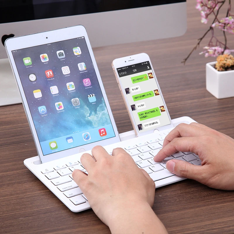 Mac,for Windows Android iOS PC Tablet Smartphone and Any Bluetooth Enabled Device,Silver Wireless Bluetooth Keyboard for iPad 9.7,iPad Pro//Air//Mini//2//3//4