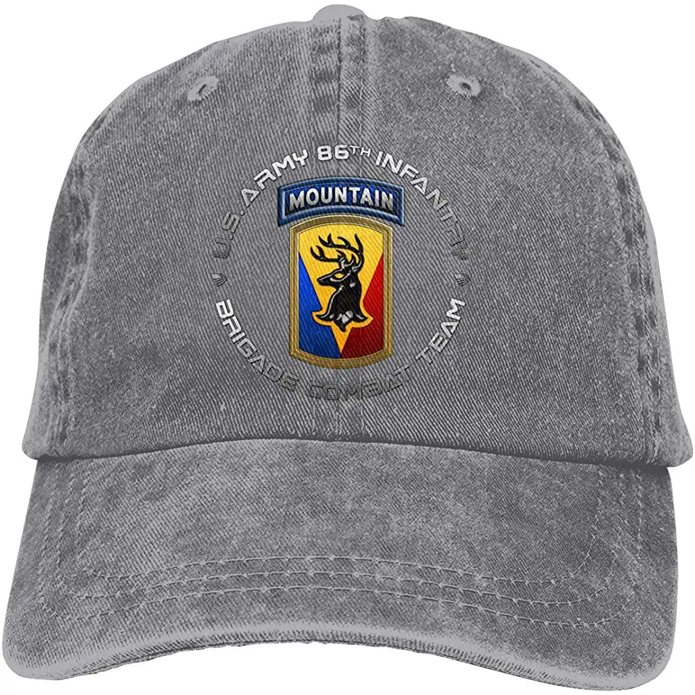 Azmgh85dm Men Women 86th IBCT SSI Baseball Cap Denim Dad Hat Trucker's |
