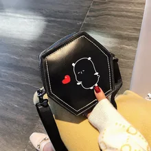 Сумки через плечо для женщин, Мультяшные сумки с каракулями, модная женская сумка на плечо, сумка из искусственной кожи, женская сумка-тоут, сумка-мессенджер