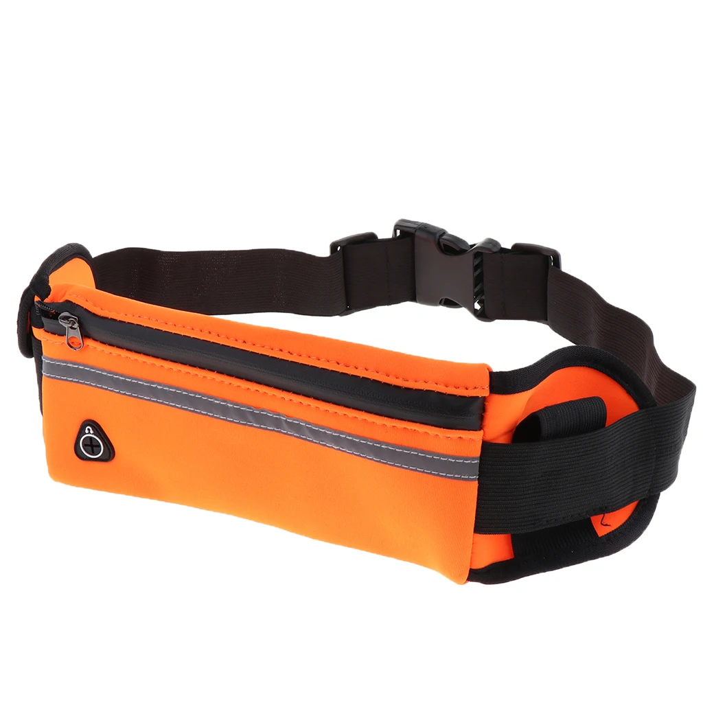 Reflect Running Belt Jogging Cycling Waist Pouch Bag W/ Water Bottle Holder Running Bags for Outdoor Sports