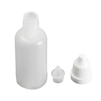 

50pcs Empty Plastic Squeezable Eye Dropper Bottles with Tamper-proof Seal Removable Dropper Tip Cap Child Safe Lid 5-50ml