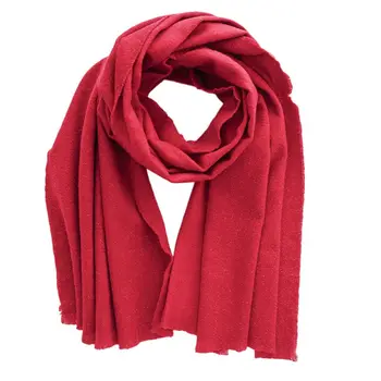 

Women Winter Pashmina Solid Color Large Scarf Shimmer Powder Starry Sky Shawl 40JF