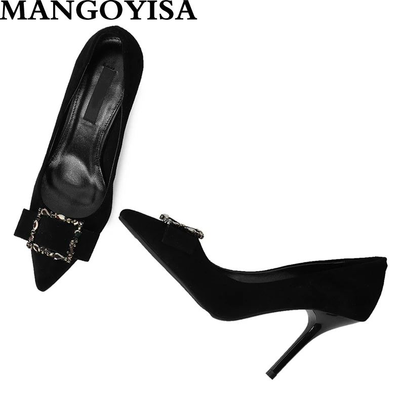 

Pointed High Heels/Women's Pumps Are Designed For Elegant Fashion Women To Work And Made Of Genuine Leather 2019 MANGOYISA
