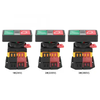 

AS-22/25N Double Push-Button Switch with LED Light NO+NC On-Off Momentary Button Switch
