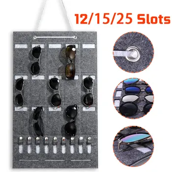 

15 Slots Sunglasses hanging bag Sunglasses Organizer Storage Wall Pocket Display Hanging on Wall Door Car keys Holder Accessory