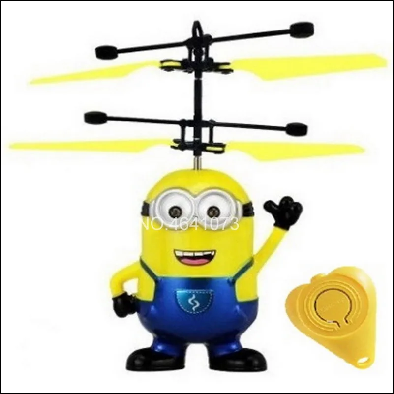 Обучающие игрушки Дрон RC вертолет самолет мини-Дрон Летающий мигающий Вертолет ручное управление радиоуправляемые игрушки миньон Квадрокоптер Дрон светодиодный - Цвет: 01