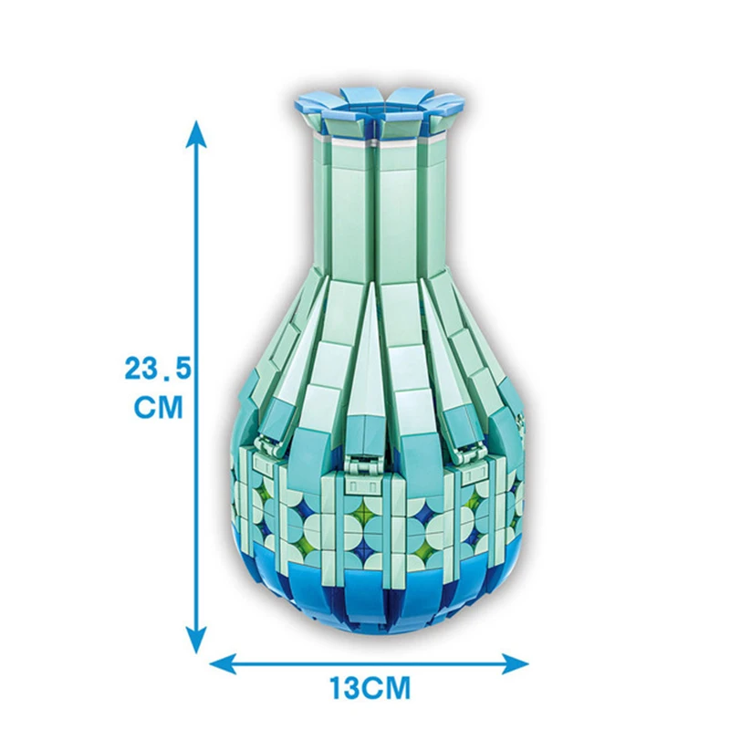 Romantic Rose Flower Vase Garden House Plant Assembly Building Blocks Classic Model Bricks Sets Kids Kit