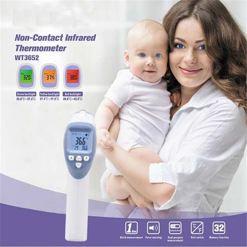 

Digital Infrared Thermometer Body Temperature for Adult Kids Forehead Non-Contact Forehead Thermometer with Backlight