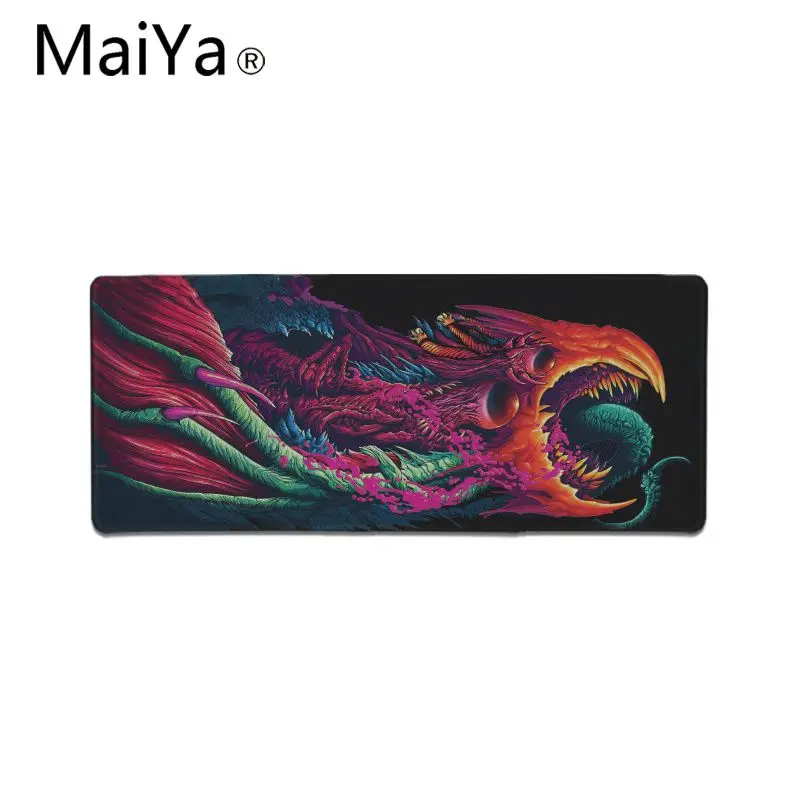 Игровой коврик MaiYa Hyper Beast CS GO из натурального каучука, игровой коврик для мыши, Настольный коврик, русский резиновый компьютерный игровой коврик для мыши, Настольный коврик - Цвет: Lock Edge 30X70cm