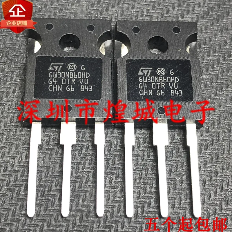 

5PCS/Lot GW30NB60HD STGW30NB60HD TO-247 600V 30A
