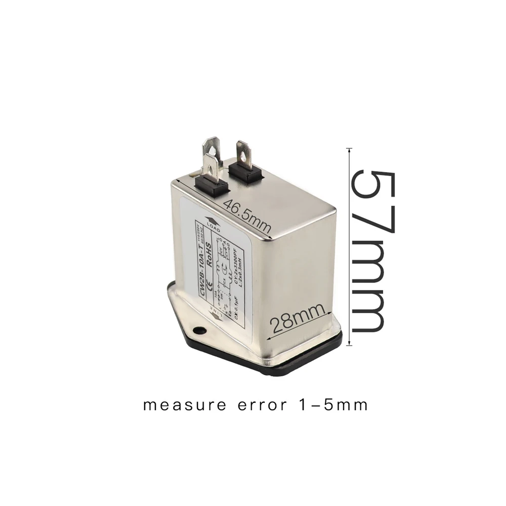 Filtro de Pia de Energia 10a Emi Interruptor Rocker e Conector de Soquete ca
