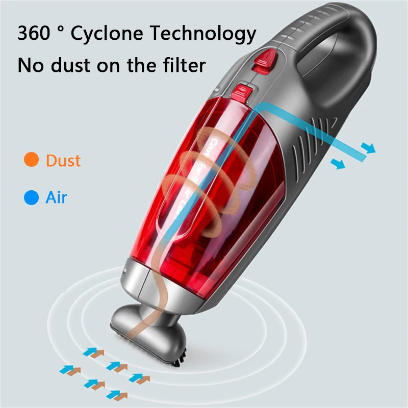 

Car Handheld Vacuum Cleaner Wireless Charging Wet Dry Dual-use Vacuum Cleaner 12V 120W 5000PA Cleaners Set Wireless floor brush