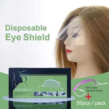 

50Pcs/Set Hair Salon Hairspray Masks Cutting Coloring Face Protecting Barber Supplies Disposable Transparent Plastic Face Shield