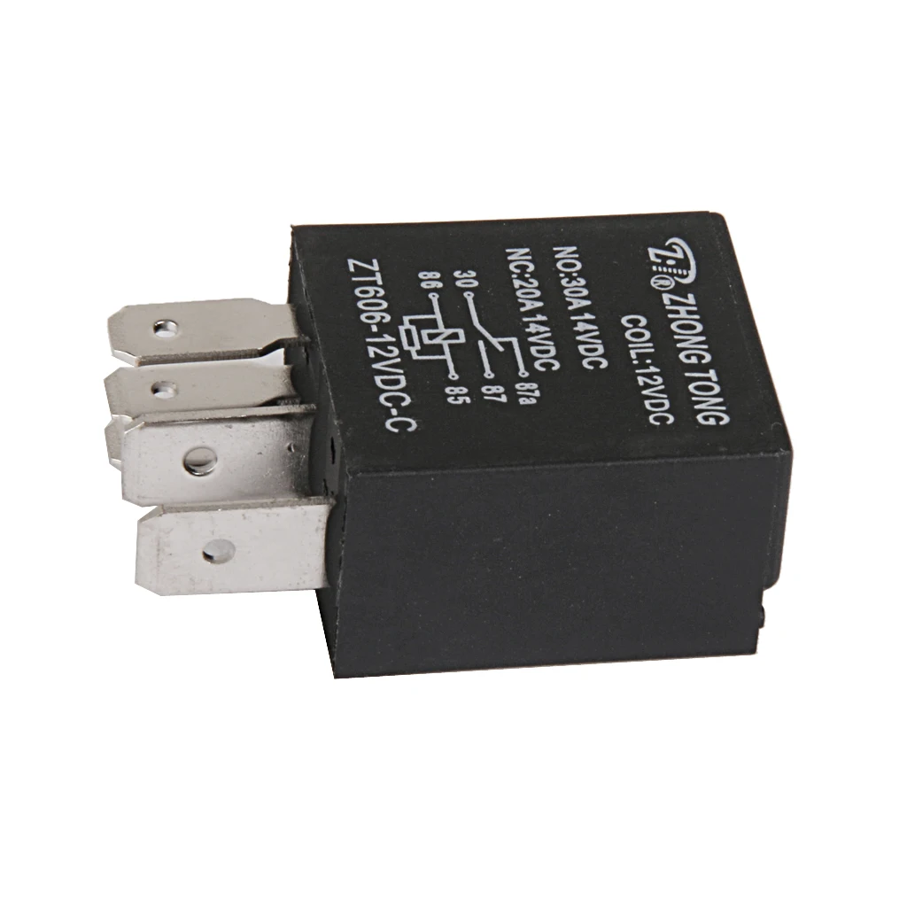 2PCS 12V CD Automotive Relay SPDT 20/30A 5 Pin Electromagnetic Power Relay Switches For Truck Boat Marine